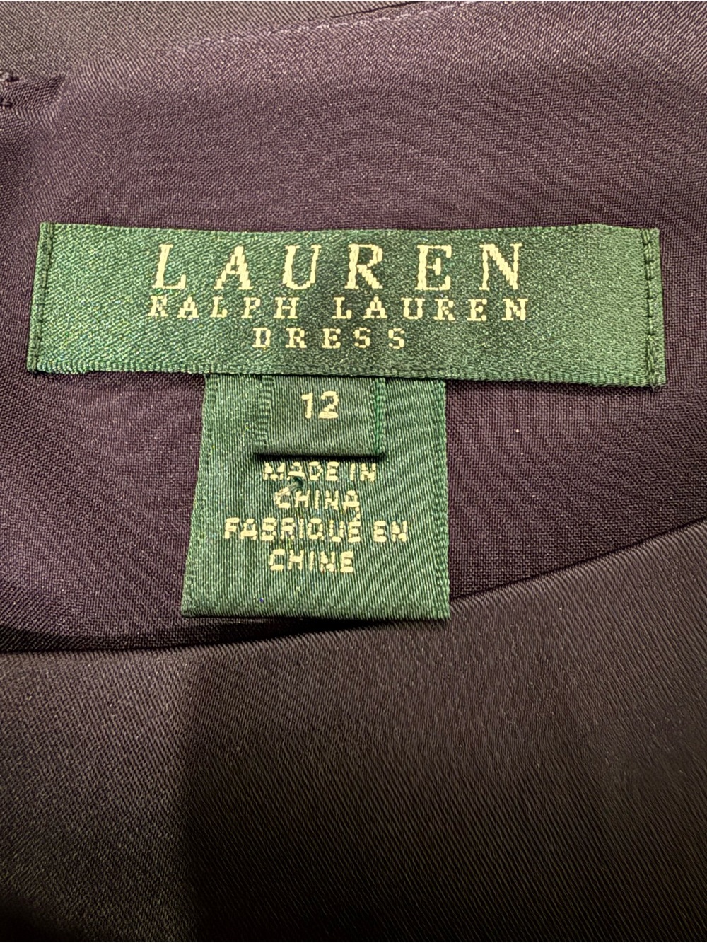 Lauren Ralph LAUREN Sapphire Sheath Dress Satin Cocktail Special Occasion Sz 12 - Picture 4 of 5